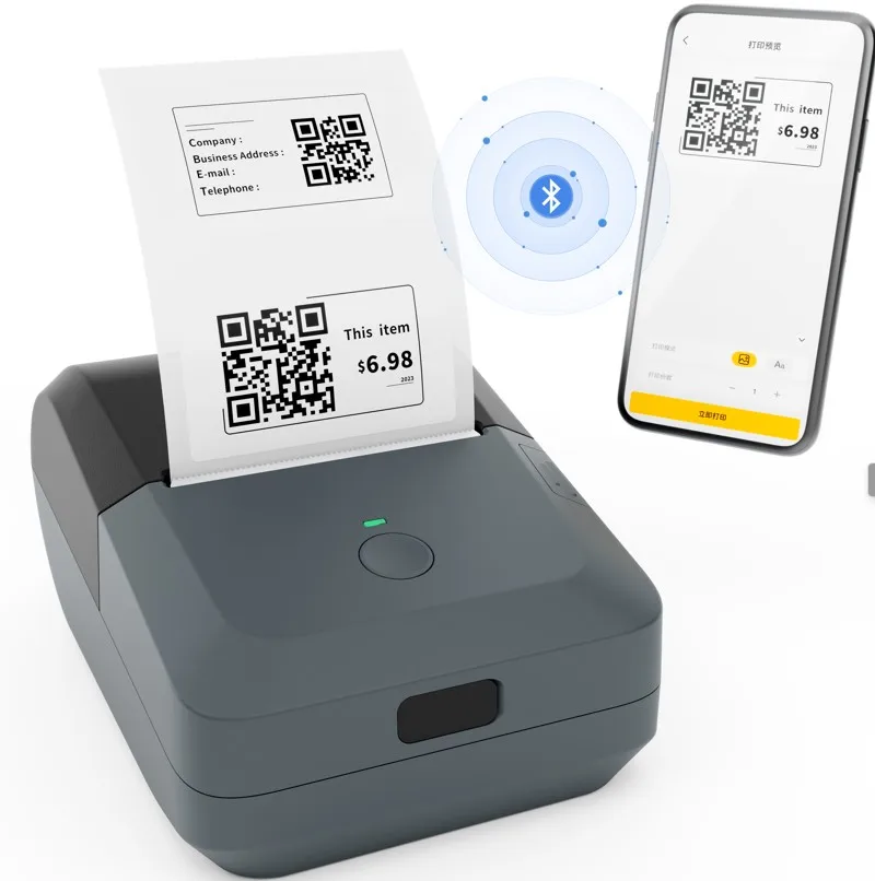 Picture 3: Label Printer for Barcode Qr Code Price Food Label Tag Carton Box Bluetooth Handheld Thermal