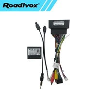 Adaptador de Cable de alimentación de 16 pines para Audio de coche, DVD, Android, con caja Canbus, para Jeep Cherokee Compass Renegade Fiat, arnés de cableado de alimentación