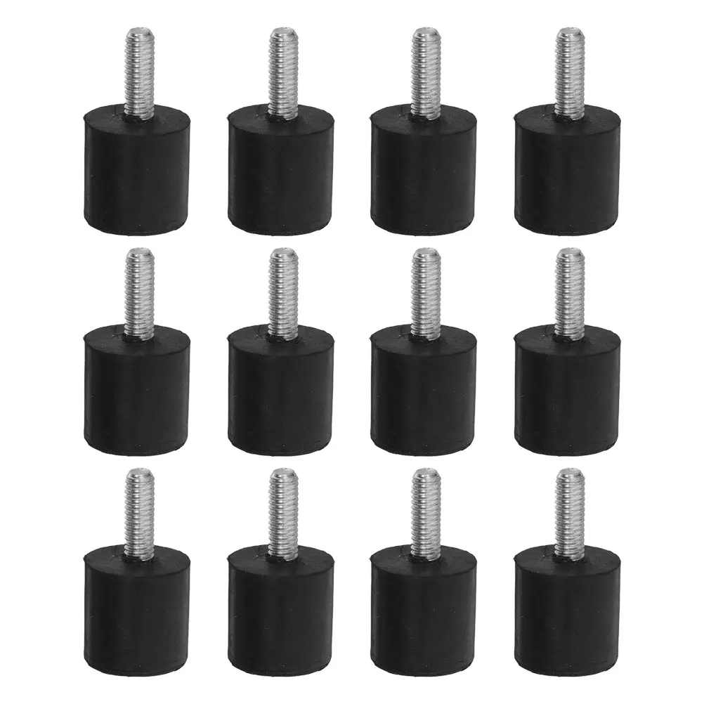 

12pcs M6 Threaded niture Leveler Rubber Adjustable Screw-In Heavy Duty Floor Protection Anti-Slip Table Chair Cabinet Leg