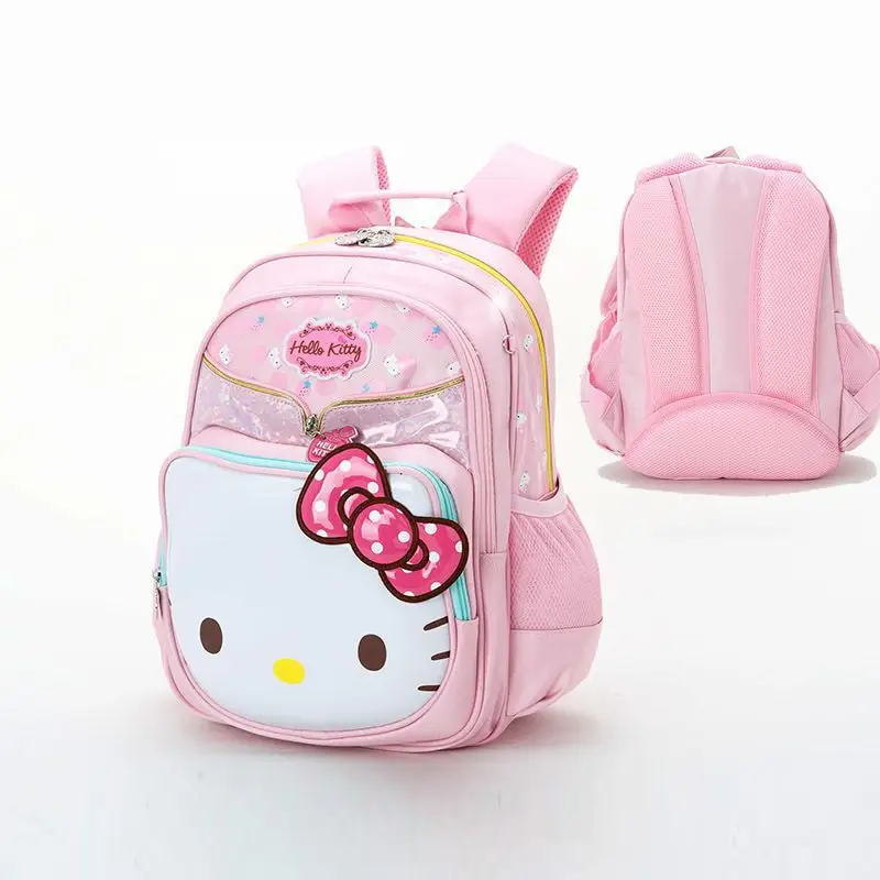 Sanrioed Anime Hello Kitty Cute Children Backpack Schoolbags Student Cartoon Organizer Shoulder Bag Birthdays Gift for Friend