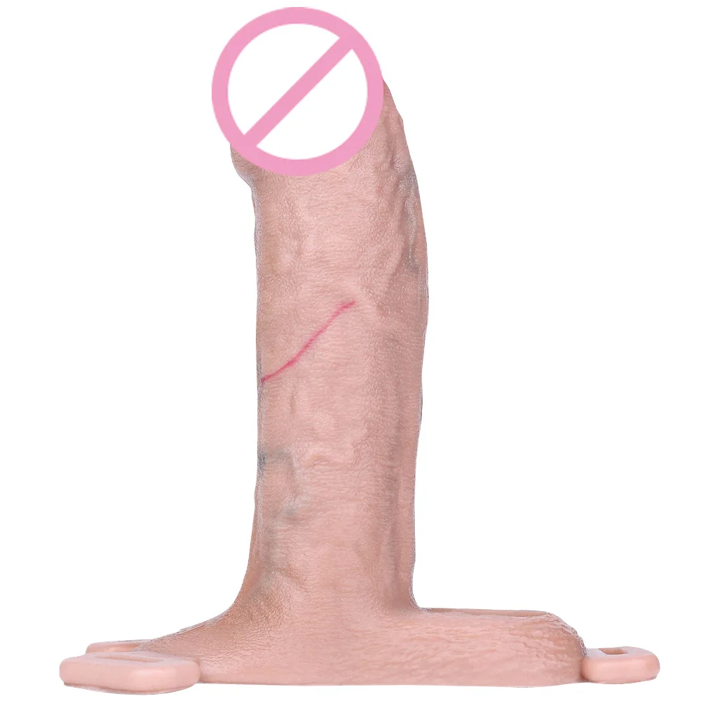 Male Hollow Strapon Dildo Pant,Soft Silicone Realistic Penis Sleeve Sheath Penis Enlarger For Men/Couples,Adult Role Play Toys view 3