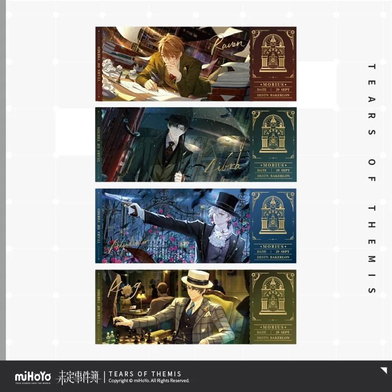 สินค้าลิขสิทธิ์แท้จาก miHoYo ของ Sunsyea Tears of Themis ของสะสมอะคริลิคตั้งโต๊ะ รูปตัวละคร Raven Libra Adjudicator King