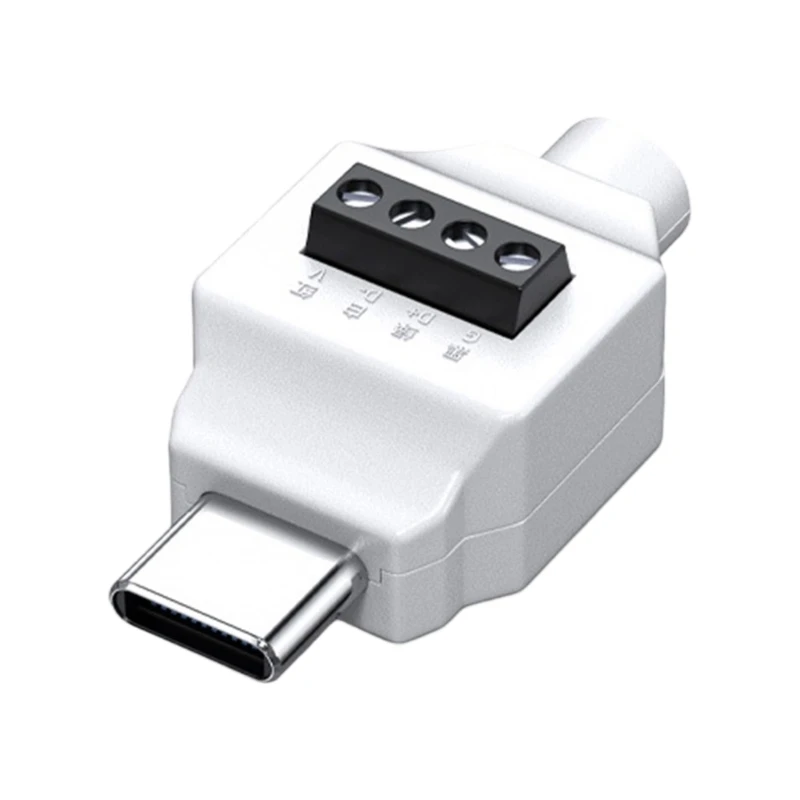 

USB C Male to 5Pin/4Pin Crimp Terminal Connectors For Easy DIY Repair Adapter