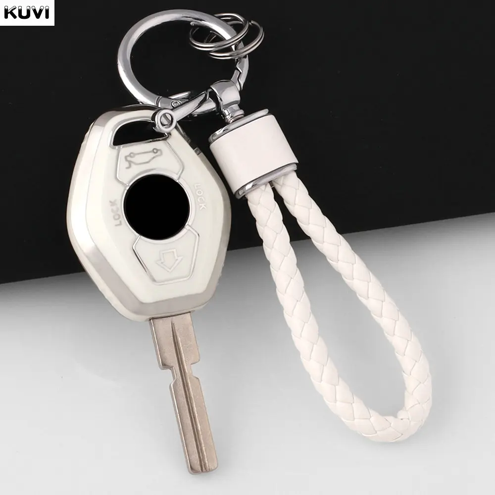New TPU Smart Car Key Case Cover Shell Holder Fob For BMW X3 X5 Z3 Z4 3 5 7 SERIES E38 E39 E46 E83 1998-2005 Protector Keychain image 2