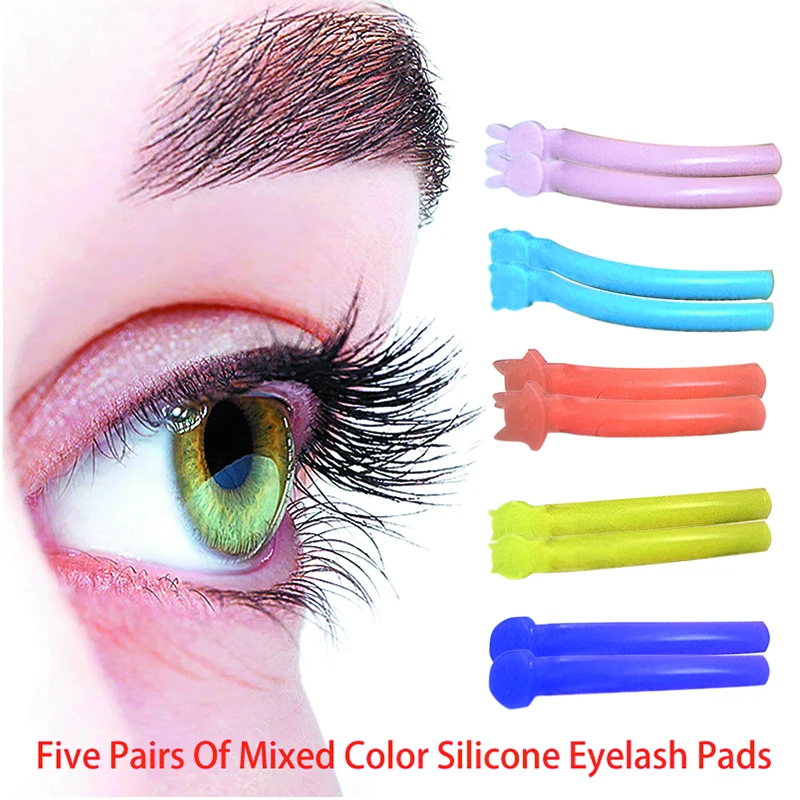 Mixed Color Animal Shape Glue Free Silicone Eyelash Perm Pads Sticky Lashes Rods Shield Lifting 3D Eyelash Curler Applicator