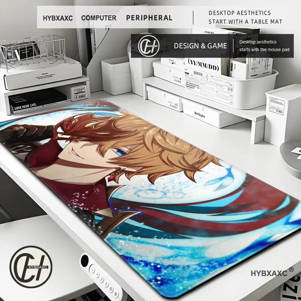 

Genshin Impact Tartaglia Rubber Mousepad Large Gaming Mouse Pad With Lock Edge Thickened Computer Keyboard Table Desk Mat