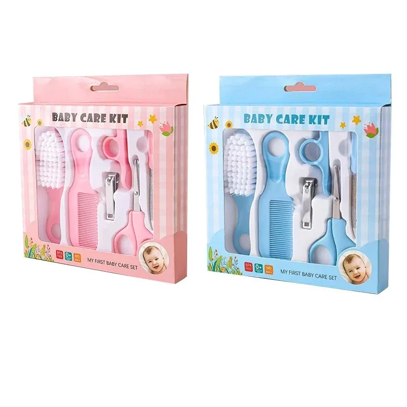 

6pcs/Set Baby Cleaning Kit Care Product Set For Nails And Hair, Including Beauty Brush Comb And Nail Clipper Set For Home Use