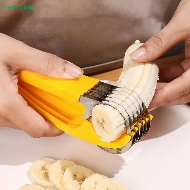 

Ham Banana Slicer Cutter Eco-friendly Kitchen Tools Plastic Vegetable Fruit Slicers Cutter Cucumber Sala Shredders Cooking Tools