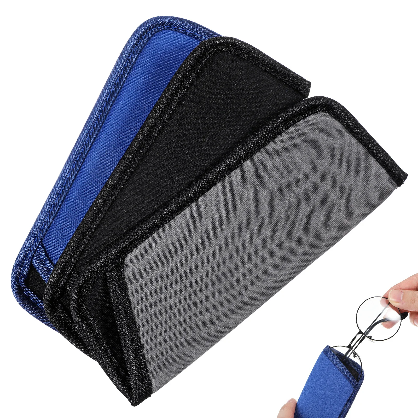 

3Pcs Eyeglass Sleeves Eyewear Pouches Portable Protective Eyeglass Holders Storage Case Glass Sunglass Bag