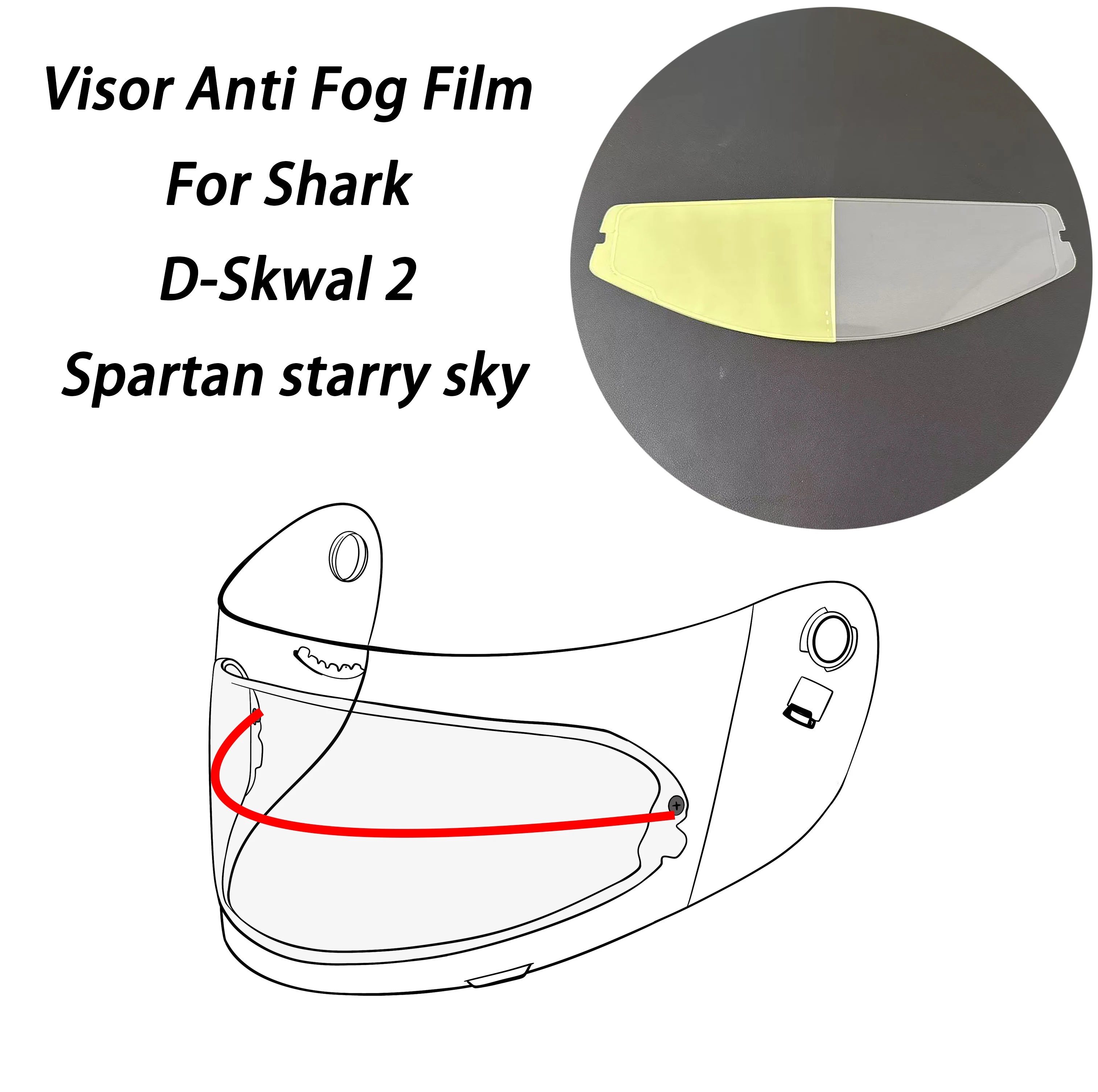 

Anti Fog Film Fit for Shark D-Skwal 2 Spartan starry sky Visor Protector Antivaho Helmet Accessories Film Antibruma Clear Vision