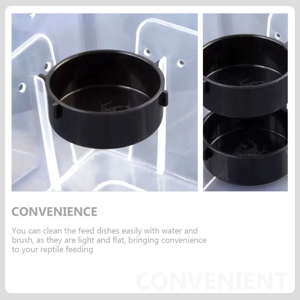 

4Pcs Reptile Feeders Compact Safe Non-Slip Feeding Plates for Spider Lizard Frog Reusable Dish Tanks Cleaning Friendly Reptile