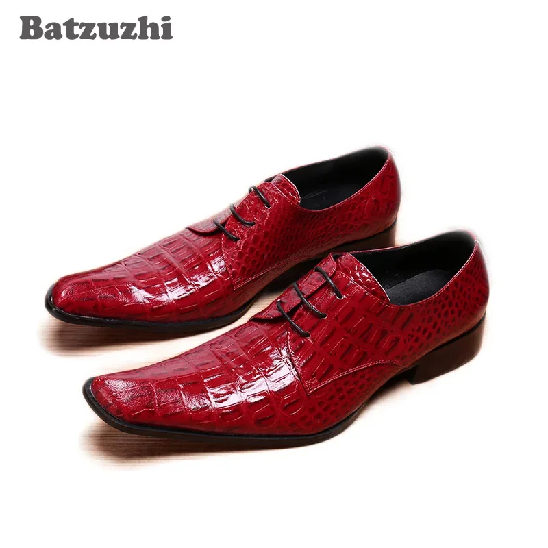 

Batzuzhi Formal Leather Luxury Fashion New Men Dress Shoes Groom Wedding Shoes Men Luxury italian style Oxford Shoes Big US12