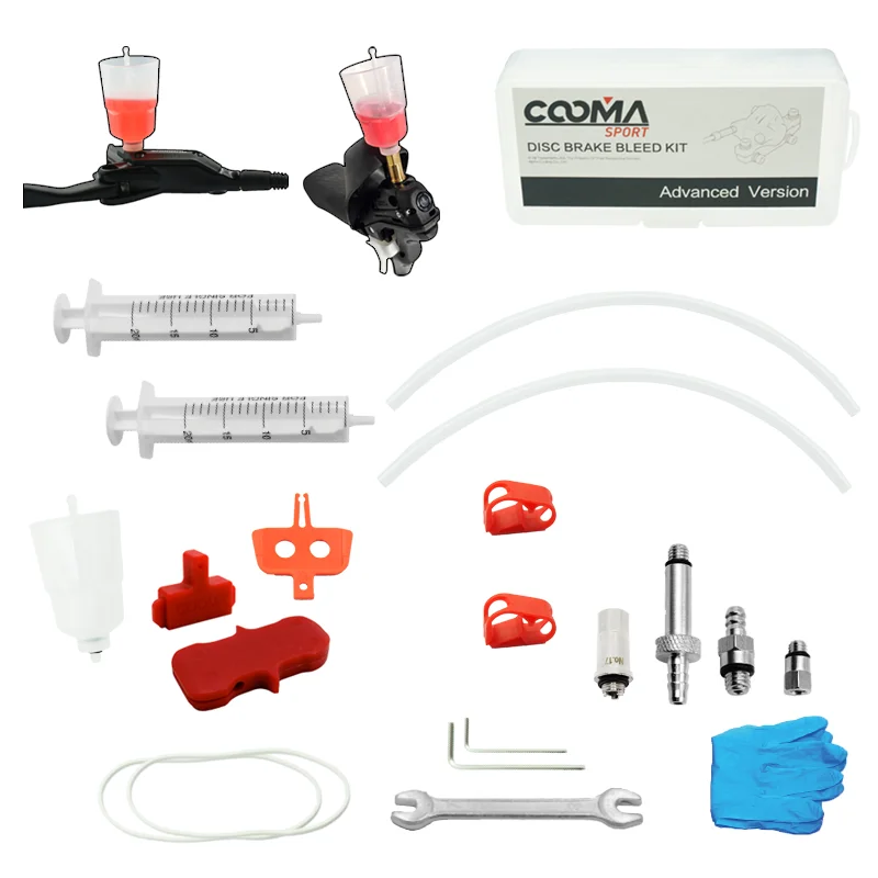 Hydraulic Brake Bleed Kit for Shimano Magura Txktro Hydraulic Brake, Mineral Oil System Kit, Advanced Version 3.5