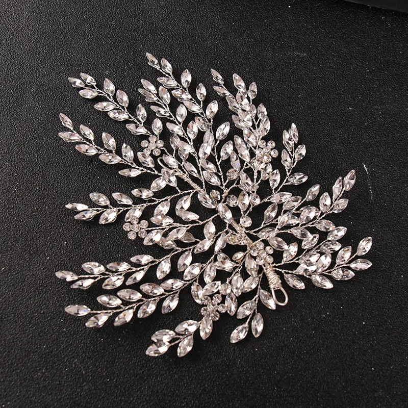 Silver Color Crystal Headband Hairband For Women Rhinestone Party Headband Bridal Wedding Hair Accessories Jewelry Headband Gift