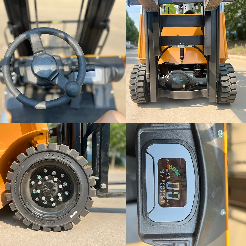 YGCD-15 Customized Electric Forklift 2Ton 3Ton High-Efficiency Compact Warehouse Equipment Forklift Durable Chinese Factory