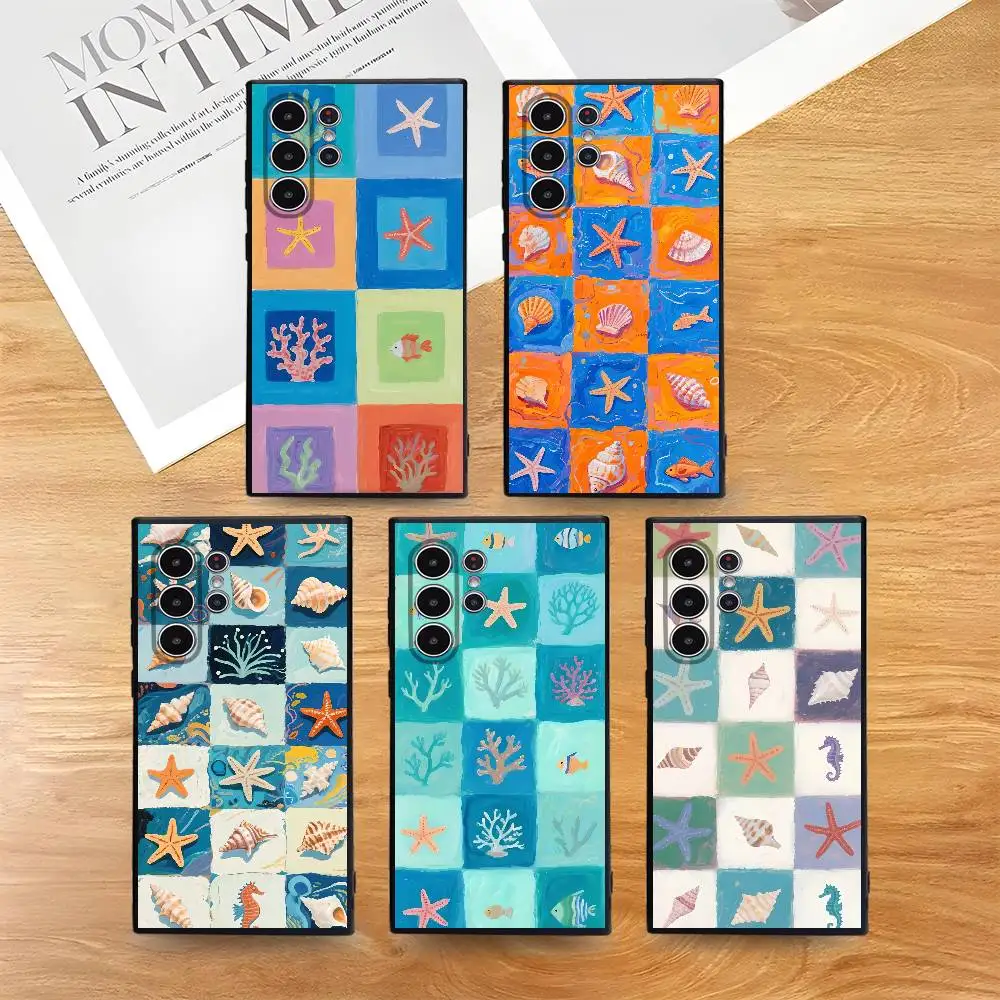 

Shell Starfish Little Fish Phone Case Skin-Friendly Soft TPU Case Compatible With Samsung S21/S22/S23/S24/S25 FE/Plus/Ultra