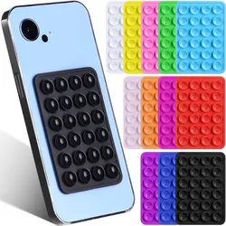 Suction Cup Wall Stand Mat Multifunctional Silicone Suction Phone Holder Square Anti-Slip Single-Sided Leather Case Mount