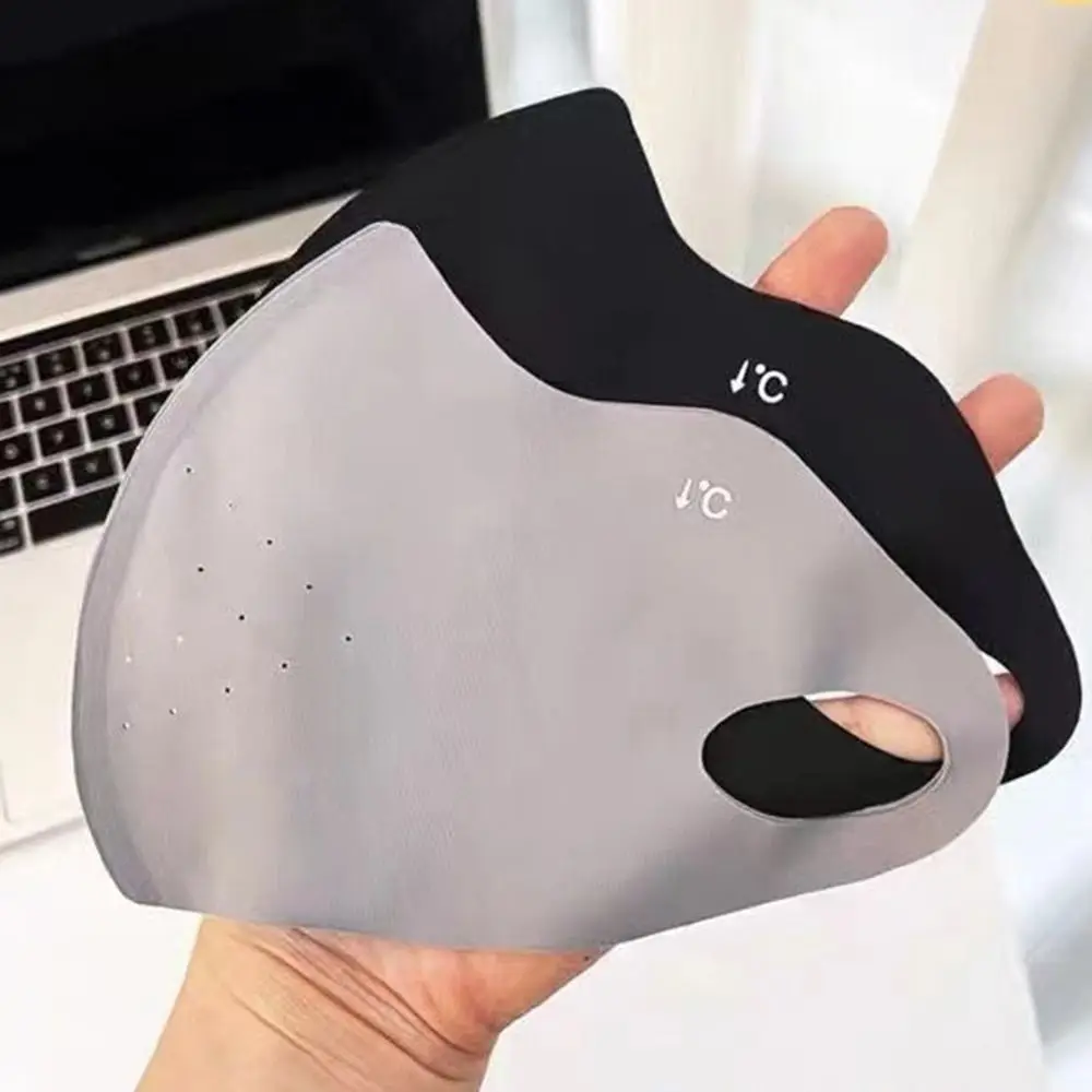 Soft Uv Sun Protection Cycling Face Mask Breathable Thin Ice Silk Face Mask Face Cover Summer