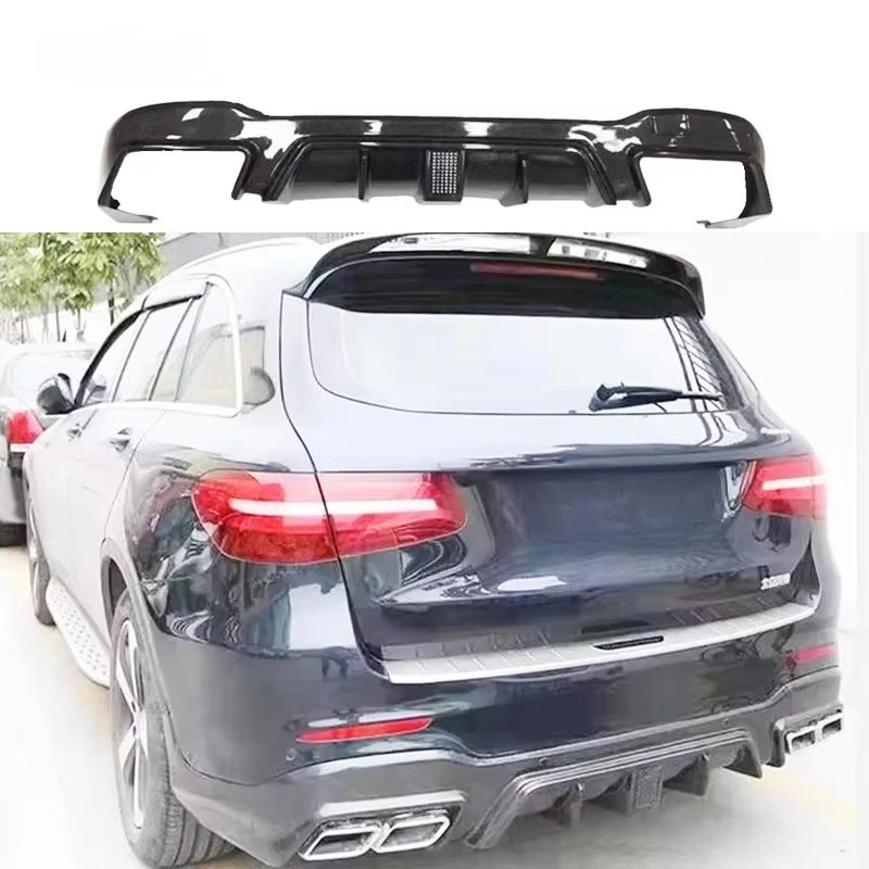 X253 GLC63 B Style Real Carbon Fiber Rear Diffuser Rear Bumper Lip for   GLC63 2016-2021