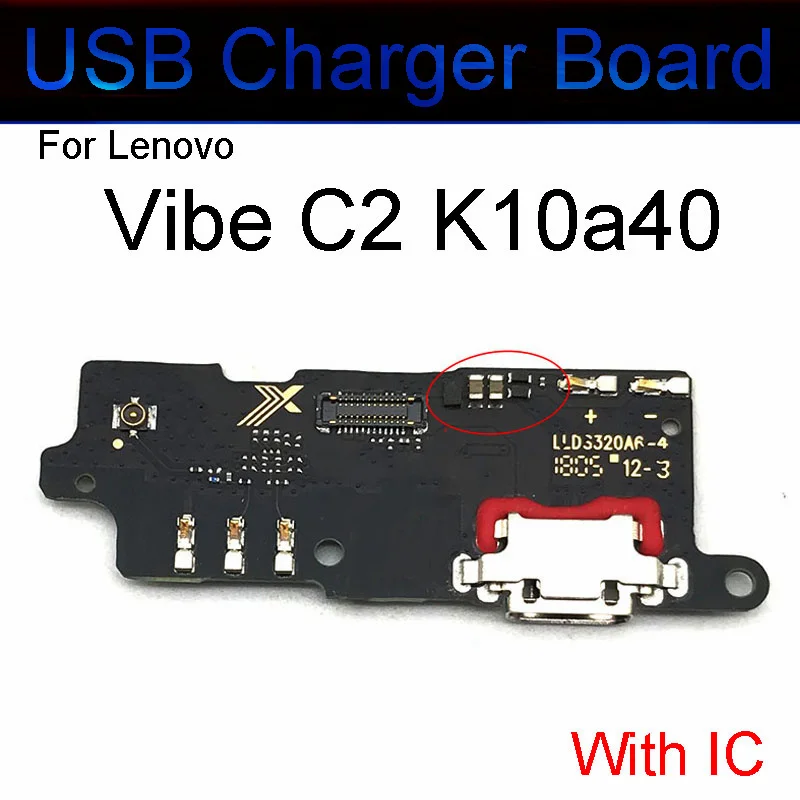 Placa doca de porta de carregador usb para lenovo vibe c2 k10a40 k10 conector de carregamento usb cabo flexível microfone placa peças de reparo