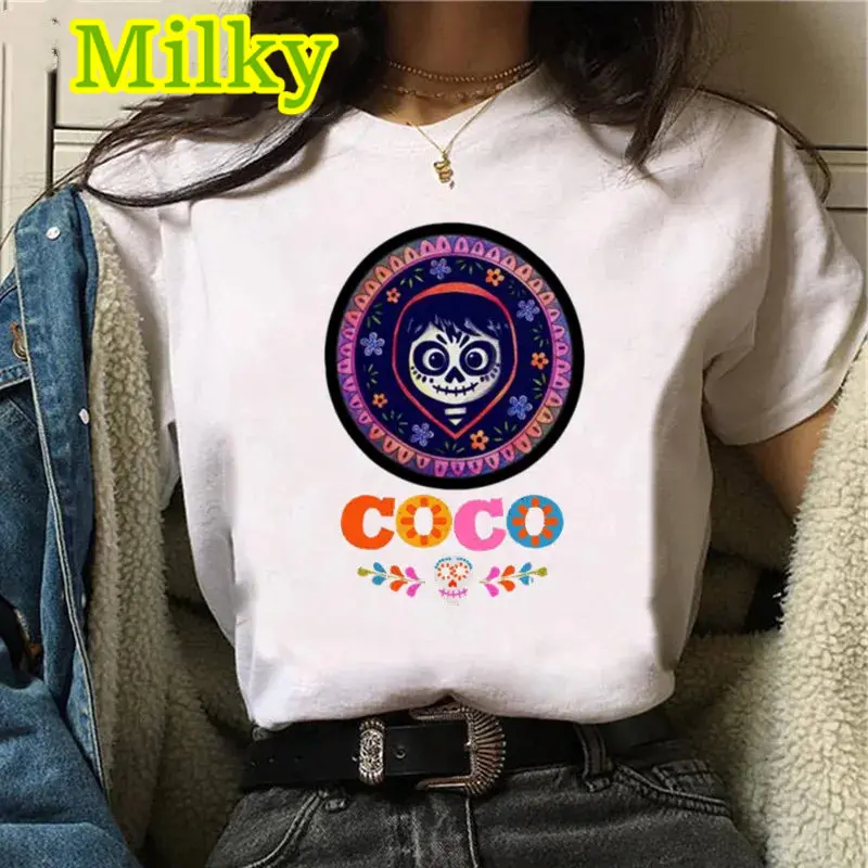 

Coco Movie TShirt Women Cute Cartoon Graphic Print T-shirt Womens Lovely Y2K Fashion Top&tee,Aesthetic Drop Ship T-shirt 2024