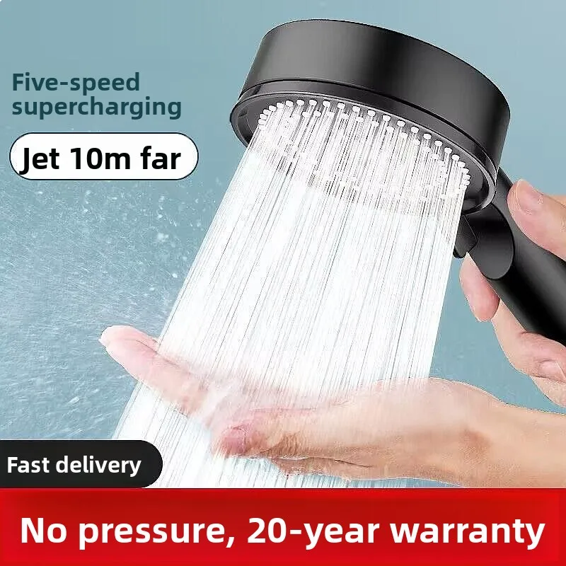 

Black Warrior High Pressure Handheld Shower Head Single Nozzle Boosting Spray