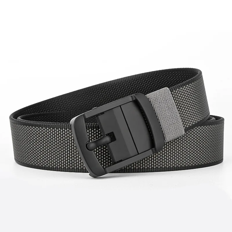 

Fashion Joker Rotat Buckle Canvas Men Belt Western Wear On Both Side Automatic Buckle Belt for Mens