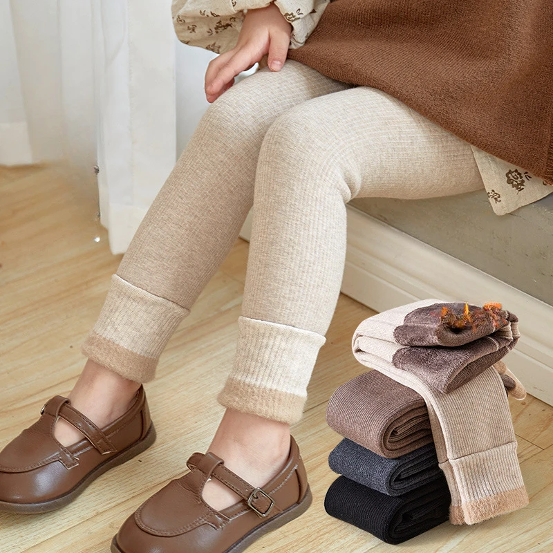 Kids Leggings Winter Pants with Extra Fleece Kids Leggings for Girls Pants Baby Leggings Girls