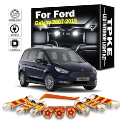 TPKE 16Pcs Accessories For Ford Galaxy 2 MK2 2007- 2011 2012 2013 2014 2015 LED Bulb Interior Map Dome Trunk Sun Visor Light Kit