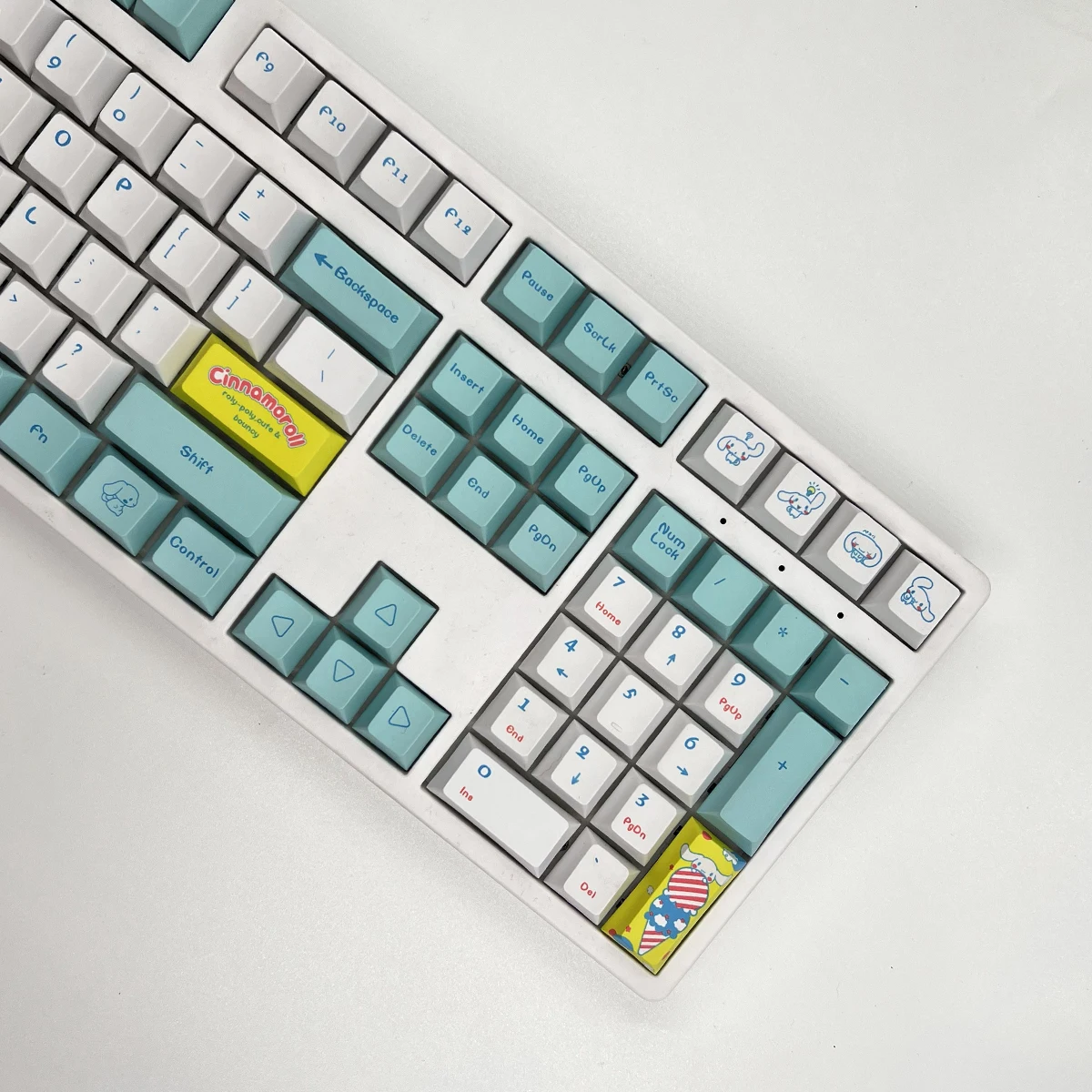 108 Keys babyCinnamoroll theme Cherry Profile DYE-SUB Personalized PBT Keycap For Cherry MX Switch Mechanical Keyboard