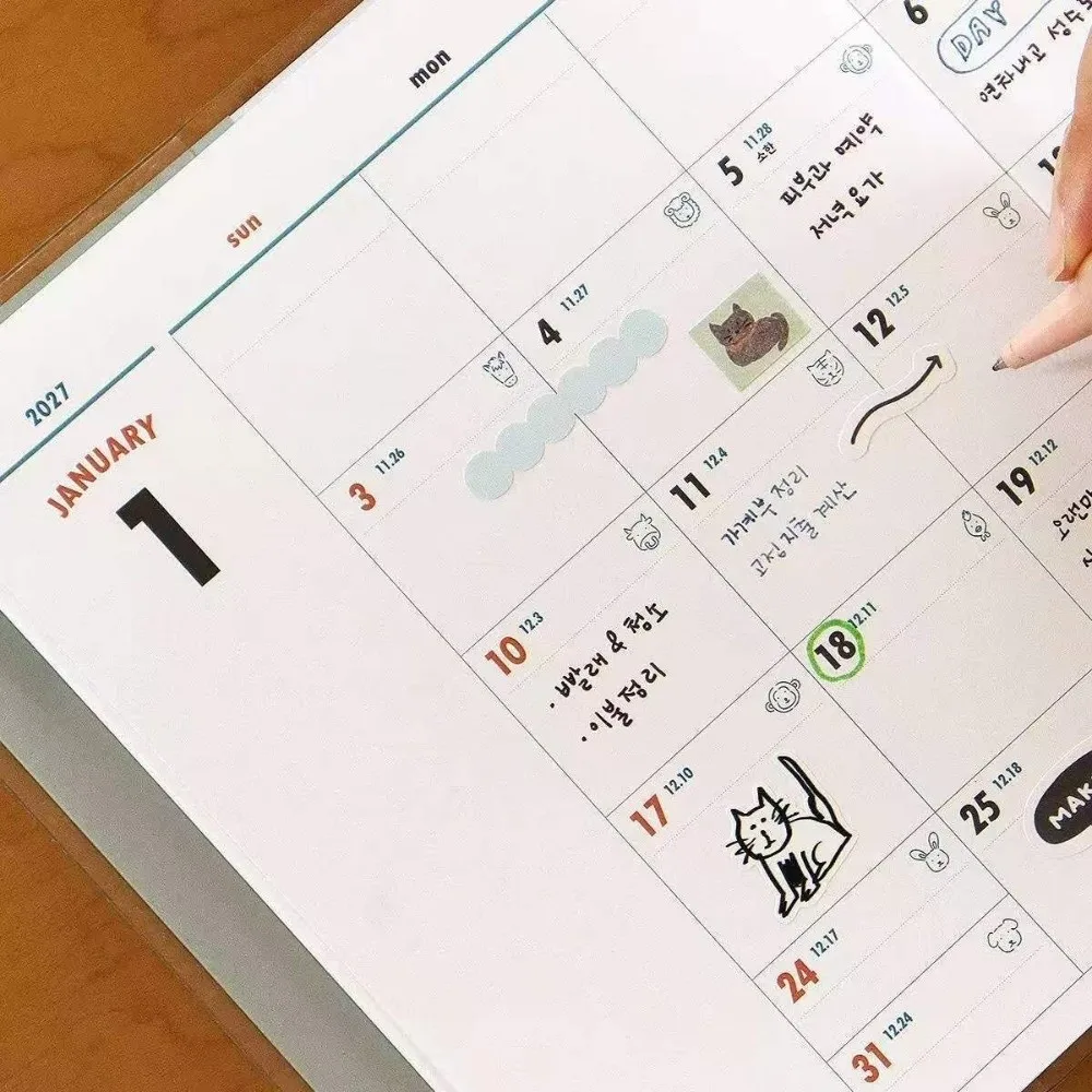 New with Calendar 2027 Notebook Weekly Layout Self Discipline Check-in Weekly Planner Diary Book Office Work