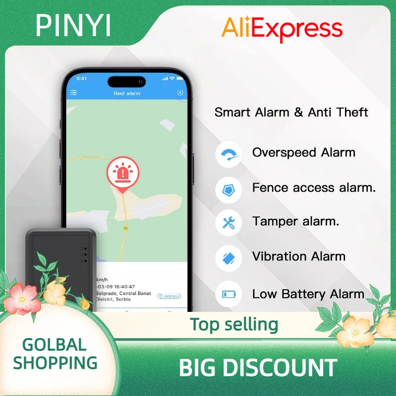 ZOOBII P8-W Mini 4G省電力モードGPSトラッカー ワイヤレスデバイス ポータブルGPSトラッカー 強力マグネット付き