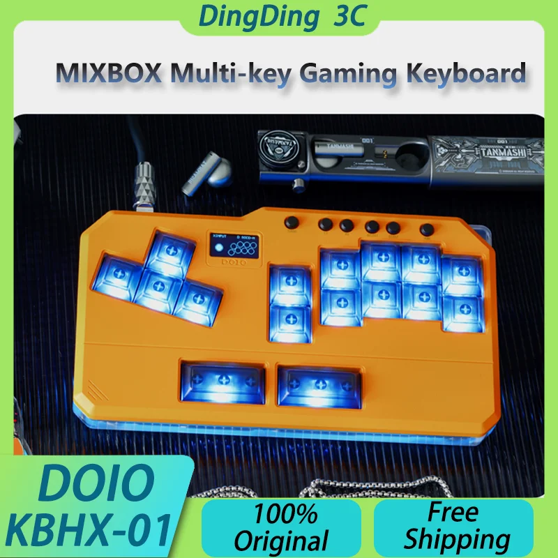 DOIO KBHX-01 Pro Joystick TEKKEN SF KOF Mini Hitbox MIXBOX Aluminum Alloy Gaming Keyboard Arcade PS4 PS5 Switch PC Gamer Custom