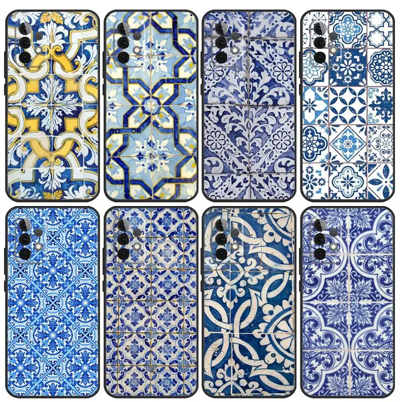 Portuguese Tiles Case For Samsung Galaxy A53 A33 A23 A13 A73 A52S A21S A51 A71 A12 A22 A32 A52 A04S Cover