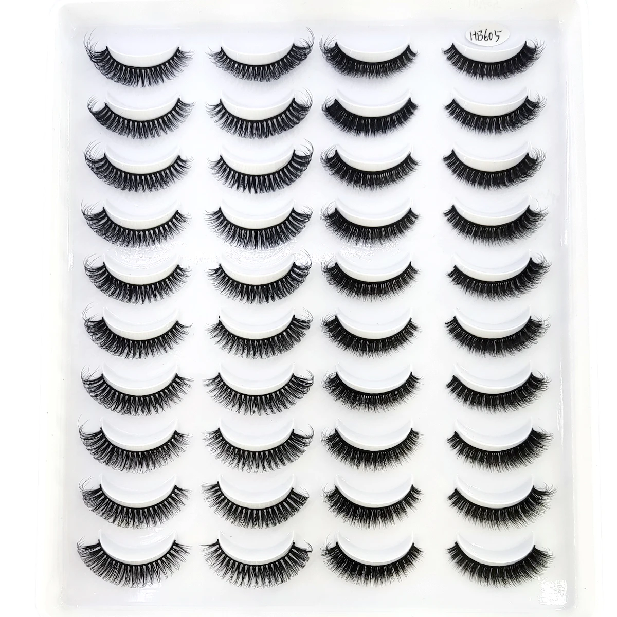 HBZGTLAD 5/20 Paar natürliche lange 3D künstliche Nerz falsche Wimpern Make-up-Set Nerzwimpern verlängerte Wimpern kurze Wimpern