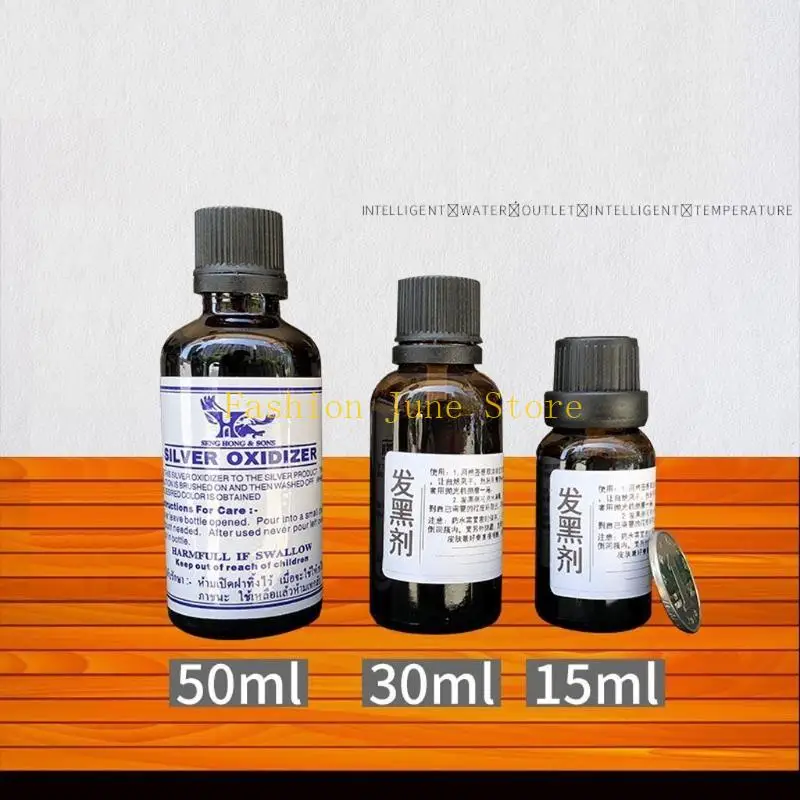 N5KA Antique Liquid Extended Life Patina Silver Oxidizer Solution 15ml Jewelry Making
