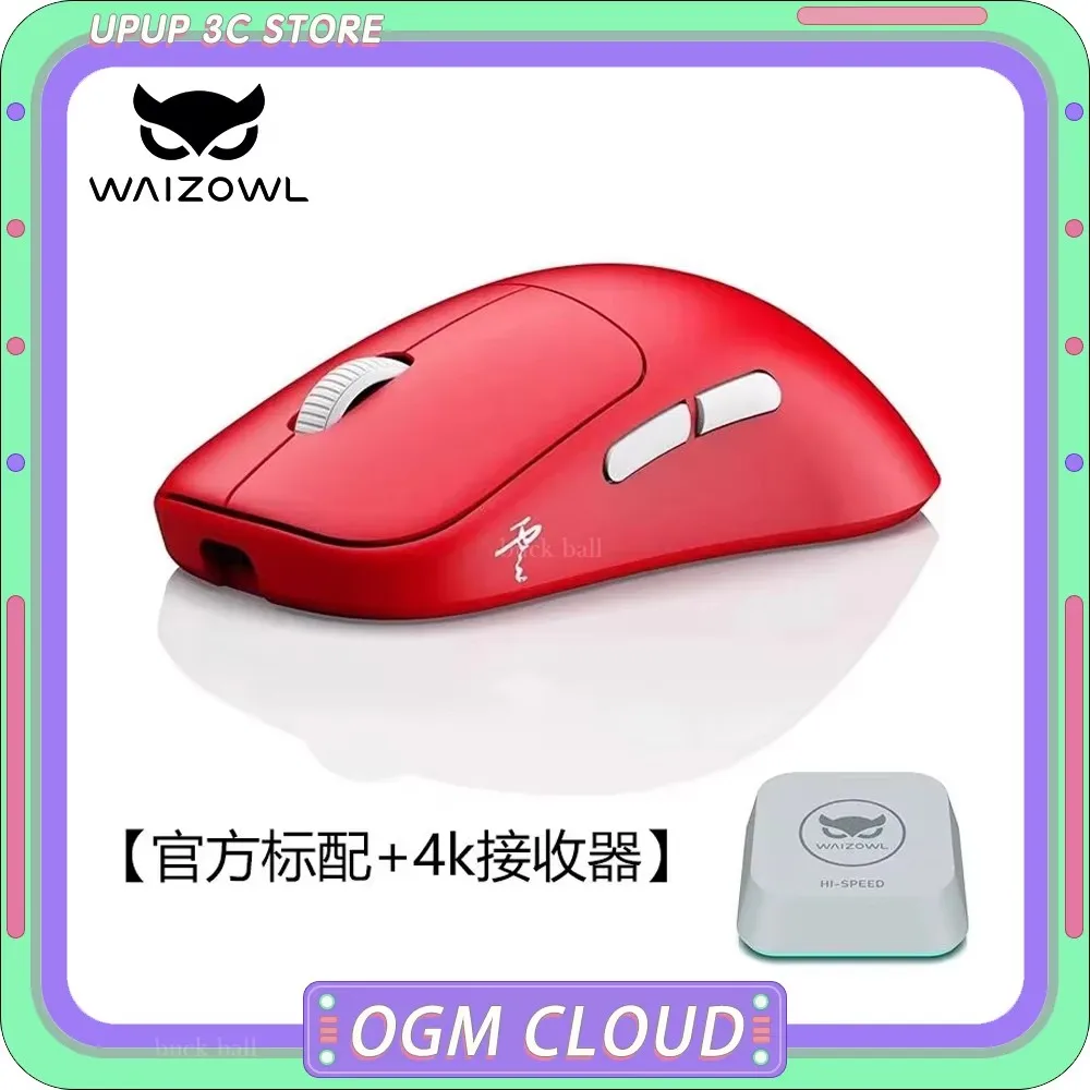 

Waizowl Ogm Cloud Wireless Mosue Tri Mode Bluetooth Lightweight Ergonomics Paw3395 Mouse E-Sports Accessory For Computer Pc Gift