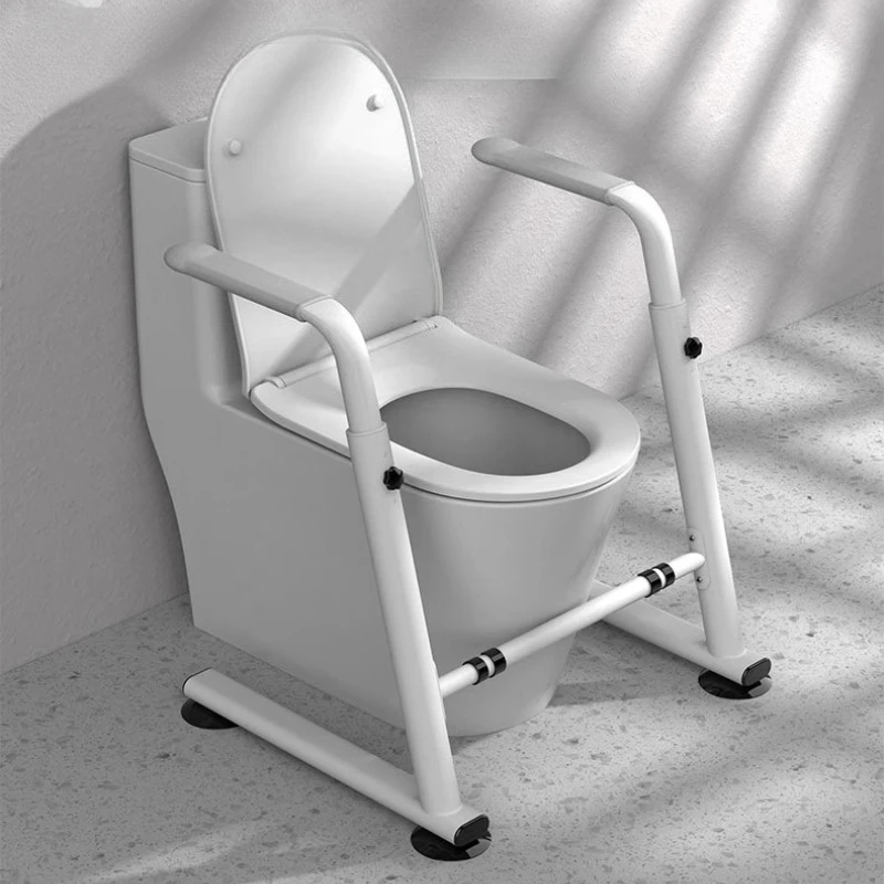 Toilet Safety Rails, Bathroom Safety Frame for Pregnant, Disabled, Adjustable Height Load 150kg Toilet Support for Elderly