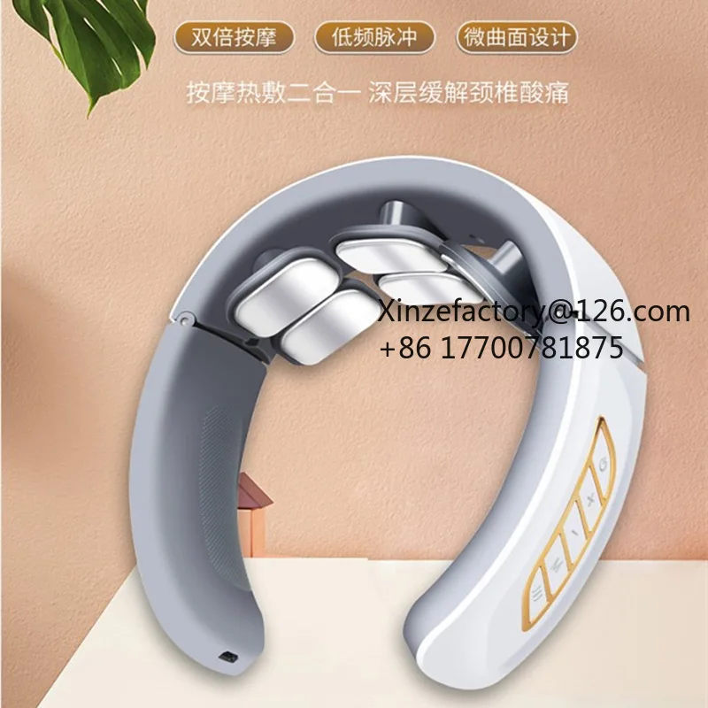 

Factory Direct 2026 Top Rated4 Heads Neck Massager Shoulder Cervical Massager Multifunctional Electric Hot Compress Pulse