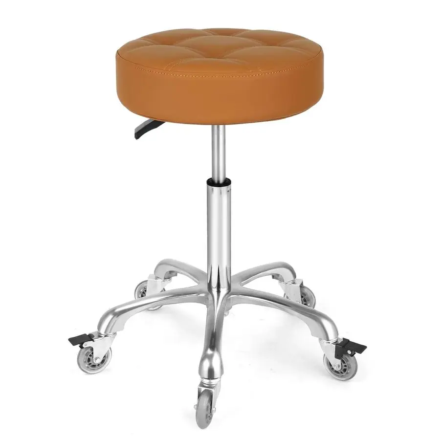 

Сверхмощный табурет на колесиках с запирающимися колесиками, вращающиеся табуреты, стул с открытой спиной для дома, кухни, офиса, магазина, татуировки Las