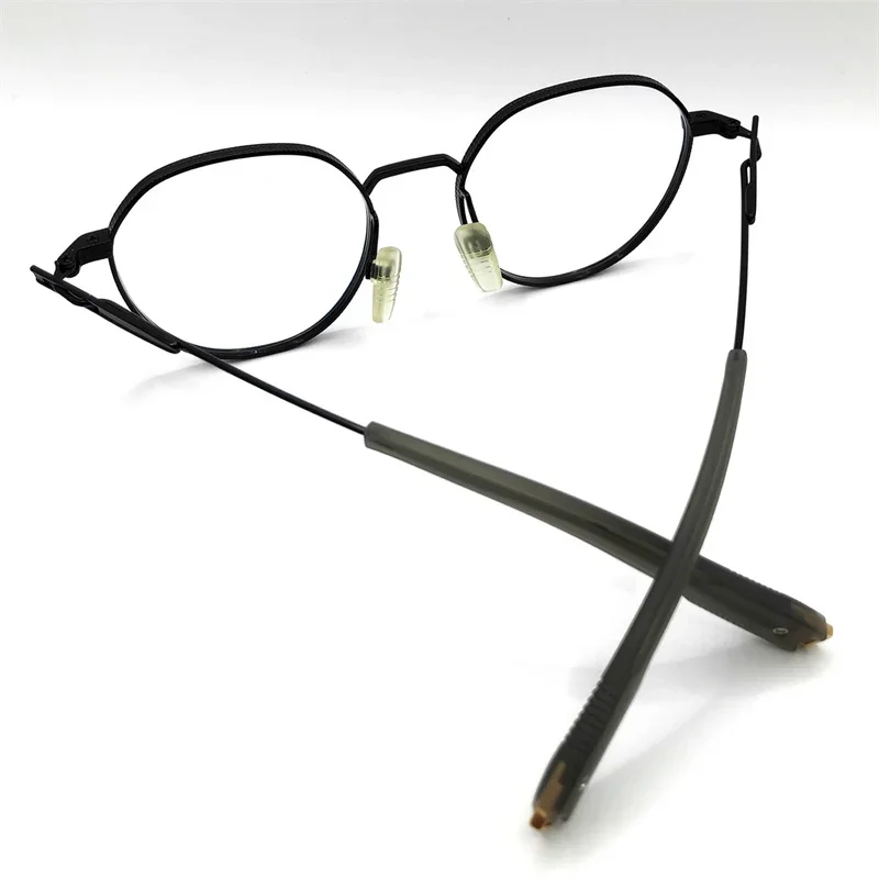 العلامة التجارية مصمم النظارات المستديرة التيتانيوم إطارات بصرية خفيفة للغاية النظارات للرجال والنساء Dlx102 قصر النظر وصفة طبية Gafas