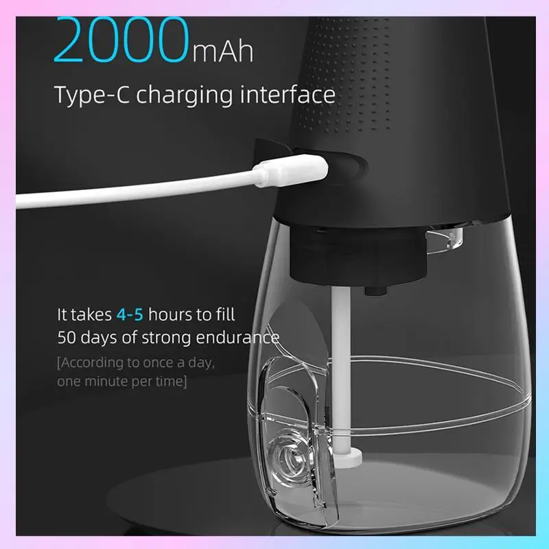 

ABRG- Ирригатор для полости рта, ирригатор для воды, нить для зубов, стиральная машина для рта, 5 насадок, 3 режима, перезаряжаемый через USB