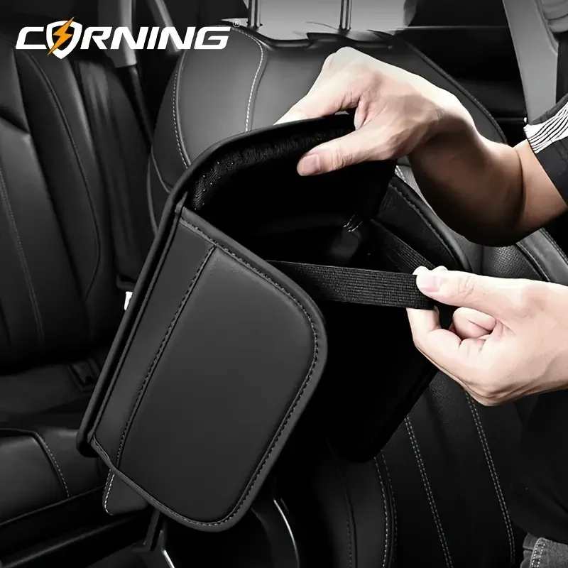 Universal Car Armrest Interior Accessories Automotive Arm Support Cushion Pad Memory Foam Items Synthetic Leather Cover Mat