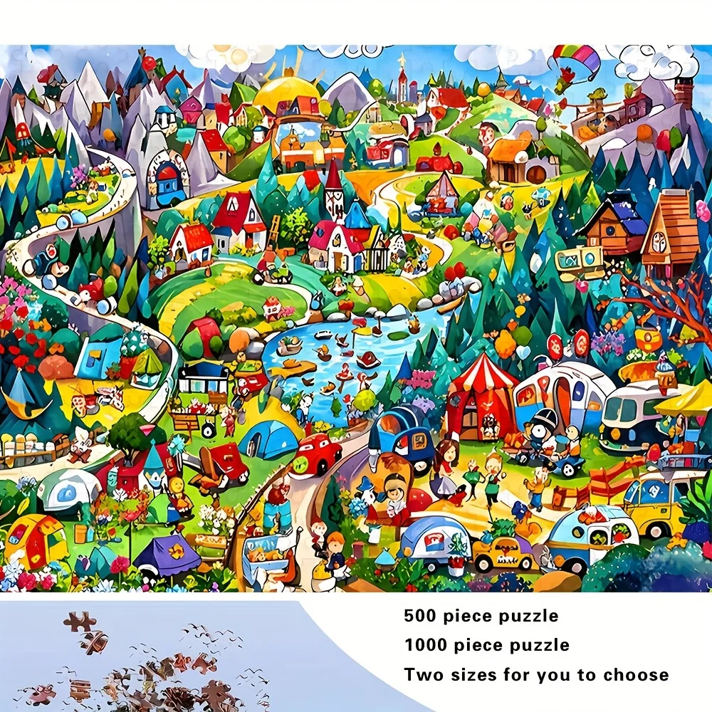 500/1000ピース 大人向けパズル、高品質でリラックスできるファミリーゲーム、誕生日、クリスマス、ハロウィン、ギフトに最適、ベストチョイス