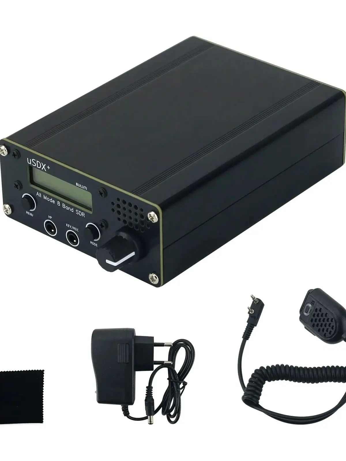 HamGeek USDX+ Vollmodus Kurzwellen QRP SSB/CW/AM Transceiver 8-Band SDR Transceiver Verbesserte Version des USDX mit Netzteil