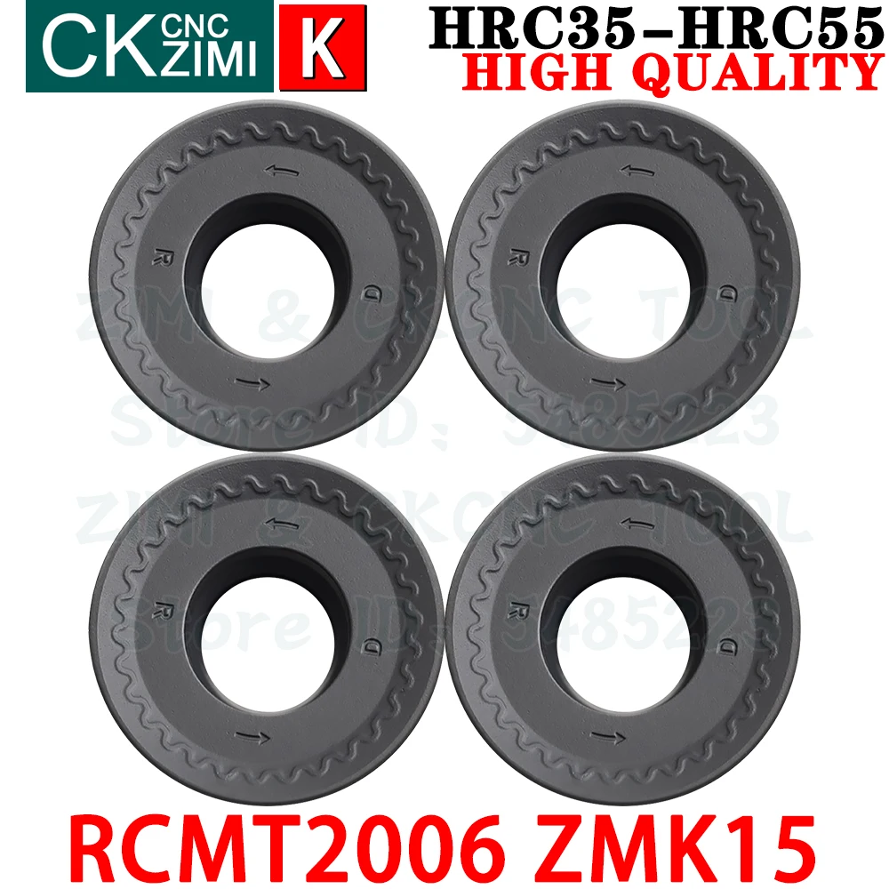 RCMT2006 ZMK15 RCMT 2006 ZMK15 R10 Carbide Inserts Round Milling Insert Indexable Face Milling Tool CNC Metal lathe Cutting Tool