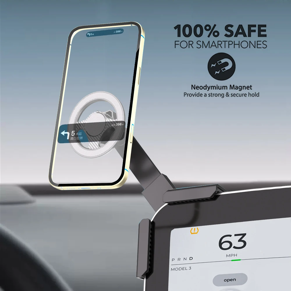 New Car Mounted Display Screen Mobile Phone Holder 360 Degree Freely Rotation Foldable Mount Usded for Car Electric Vehicle image 2