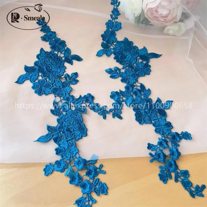 10 Stück = 5 Paare. Wasserlösliche Spitzenstickerei für Hochzeitskleider, Applikation, handgemachtes DIY-Spitzenkleidungszubehör zum Nähen. – Detail 6