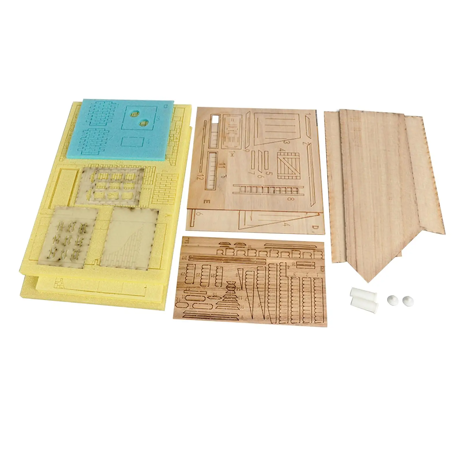 Houten Diorama's Bouwmodel Kits 1/35 Schaal Oorlogsscène Architectuur Landschap