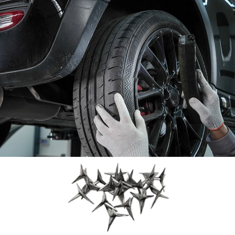 20PCS Tire Tyre Puncture Nail Spikes Rustproof Corrosion Resistant Anti-Theft Security Car Vehicle Auto Puncture Nails Accessory